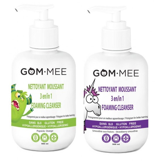 3 en 1 shampoing/savon/bain moussant GOM-MEE